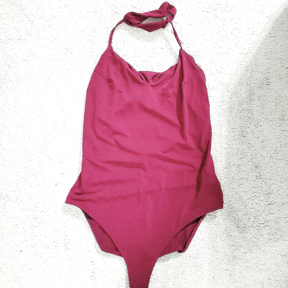 F21 Red One Piece Swimsuit
